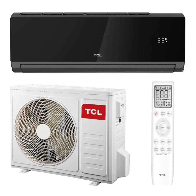 Klimatyzator Ścienny TCL ELITE Black Split 5.1 kW Czarny (Zestaw) - TAC-18CHSD/XA82IN BLACK Wi-Fi