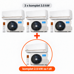 Midea Blanc Warmer 3,5 kW (3xZestaw) + Blanc Warmer 2,6 kW (1xZestaw)